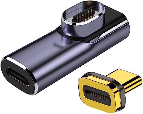 Amazon.co.jp: マグネット USB C L字 変換 アダプタ【40Gbps高速データ